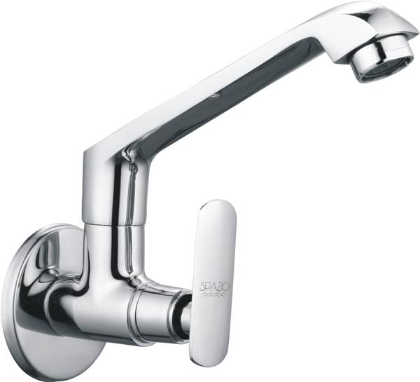 Spazio Premium Quality Mirage Sink Cock/Sink Faucet/Kitchen Tap For Hot/Cold Water With 360 Degree Revolving Spout, Wall Flange & Aerator Foam Flow Bi...
