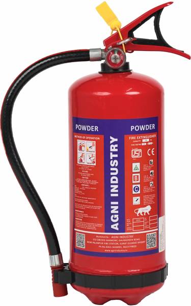 AGNI INDUSTRY Fire ABC Powder Type .6Kg Fire Extinguisher Mount