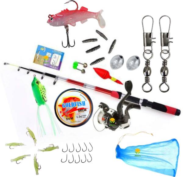 Abirs special fishing set combo S-2 Red Fishing Rod - Price History