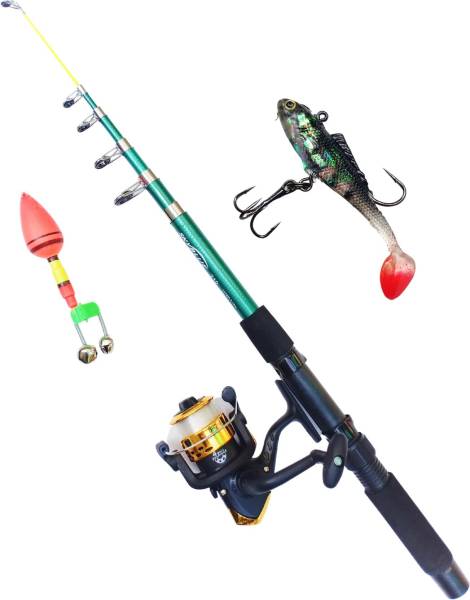 Milbonn Fishing rod and reel full set combo king 210 frog bait Blue Fishing Rod