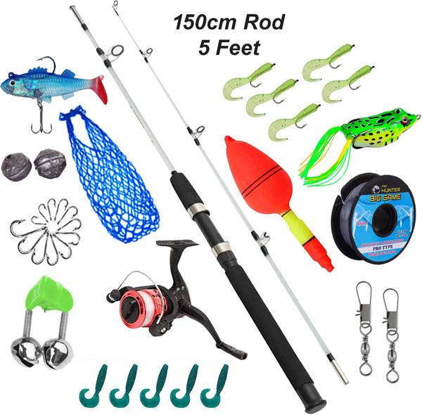 Yolo Tackles Spinning Rod - Durable Lightweight Sensitive Fishing Rod, Fishing Rod 150 cm Two Pieces Spinning Rods Multicolor Fishing Rod