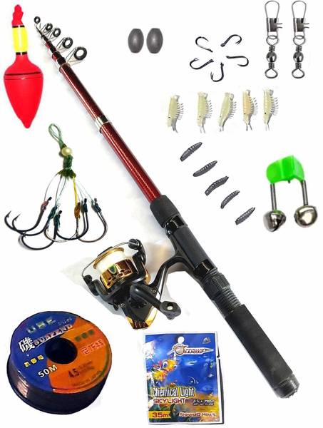 Styleicone High quality fishing set 1398 CBKNG 01 Red Fishing Rod