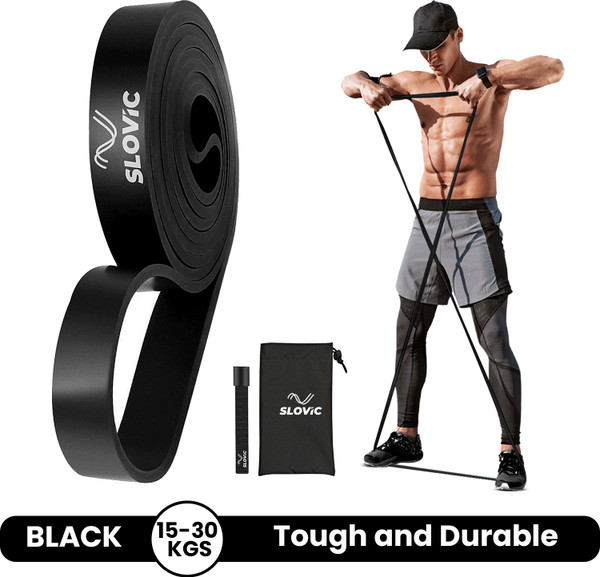 SLOVIC Fabric Resistance Bands Set – 5 Anti-Slip Loop Bands (10-25 Lbs) With 30+ Workout Guide, For Glutes, Legs & Home/Gym Training