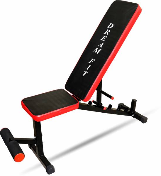 DreamFit Premium Heavy Steel Bench with high density foam & 7 adjustable positions Multipurpose Fitness Bench