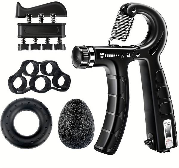 Shopeleven Adjustable Strengthener Kit Forearm Muscle, Grip Training, Stress Relief Fitness Accessory Kit Kit