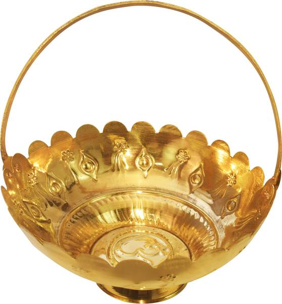 Shrinika Brass Flower Basket / Fuler Saji Brass Flower Basket