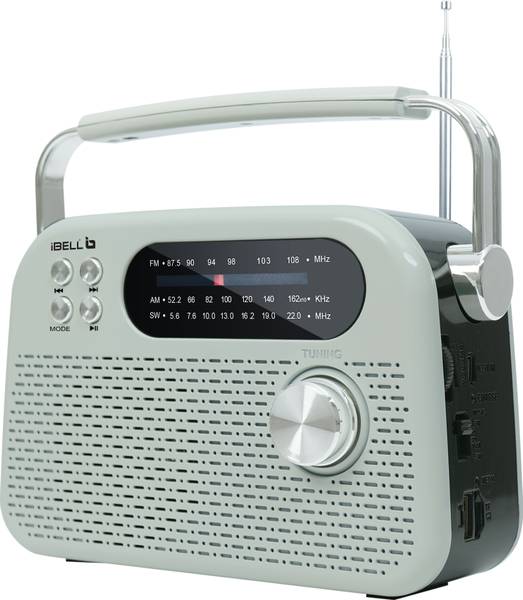 iBELL FM730BT Portable FM Radio with Bluetooth Speaker,USB, SD Slot, MP3 Player,3 Band FM Radio