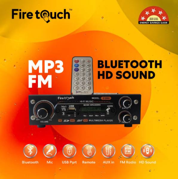 Fire Touch FM Radio,AC/DC multimedia Speaker with Bluetooth, SD Card , USB, Aux FM Radio