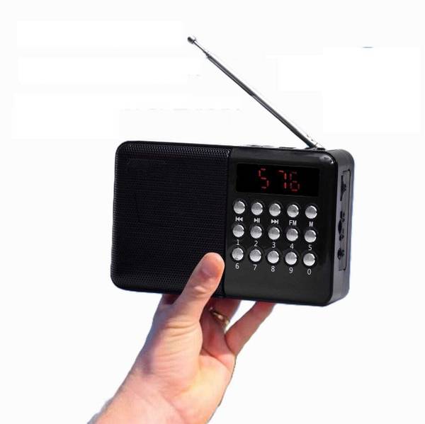 Coracao Black Pocket Mate with USB, SD Card and Headphone Jack FM Radio FM Radio