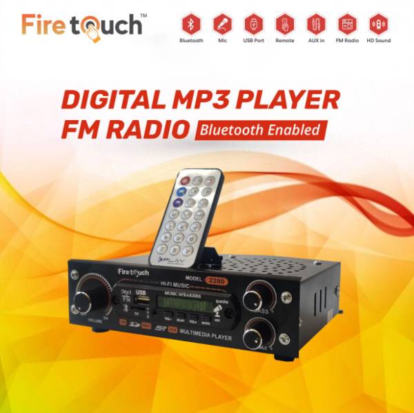 Fire Touch FM Radio Multimedia Speaker with Bluetooth, USB, SD Card, Aux 100 W FM Radio
