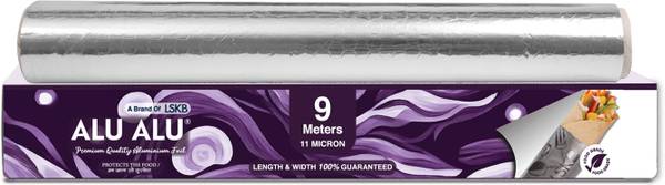 ALU ALU 9 Meter Thick 11 Micron Aluminium Foil, Keeps Food Fresh, Low Wastage Aluminium Foil