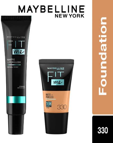 MAYBELLINE NEW YORK Fit Me Liquid Foundation 330 + Long-lasting, Fit Me Matte & Poreless Finish 30ml Foundation
