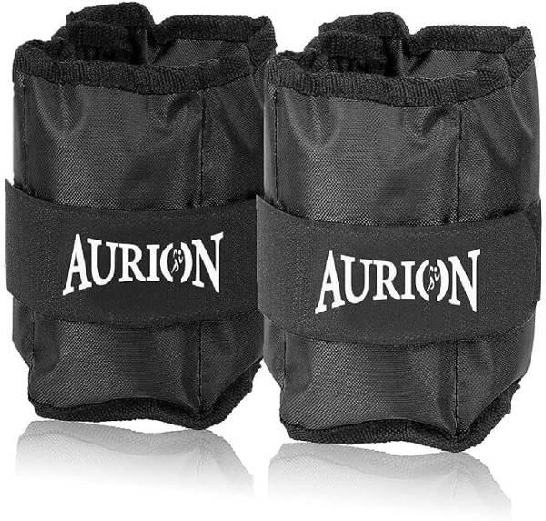 Aurion Wrist Weights 2 Kg x 2 Total 4 kg Home Gym Weight Bands perfect for fitness Black Ankle & Wrist Weight