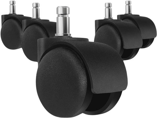 K25 Heavy Duty Caster Black Pin Wheels for Rolling Computer Chairs Wheel Appliance Furniture Caster