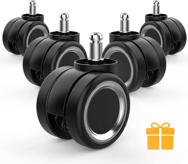 K25 Heavy Duty Caster Black Ring Pin Wheels for Rolling Computer Chairs Wheel Appliance Furniture Caster