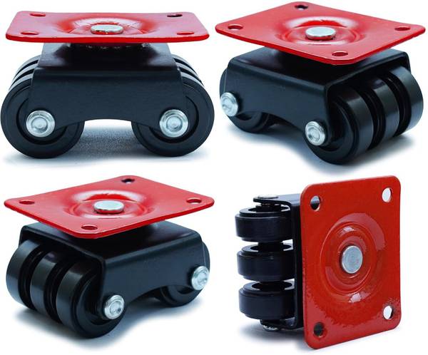 Hepiack 6 Wheel Heavy Duty Revolving 6X Roller for Furniture Industrial Furniture Caster
