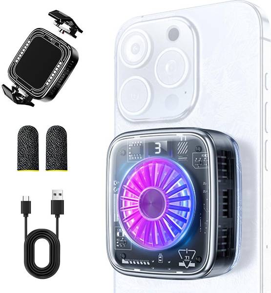 ZITRONIX LED Magnetic Cell Phone Cooler with Silent Operation Gaming Accessory Kit