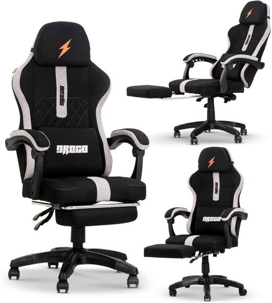 Drogo Gaming Chair, Home & Office Chair with Footrest, Adjustable & Recline Ergonomic Gaming Chair