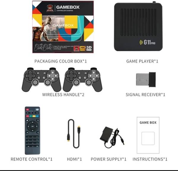 BCG G11 PRO Game Box Ultimate Retro Gaming Experience 37000+ Games 2D/3D HD Graphics 64 GB with GTA Vice City, Cadillacs and Dinosaurs, Mario, Snow Br...