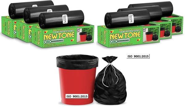 newtone Premium OXO - Biodegradable (Size 43 cm x 51 cm) (6 Rolls) Small 20-25 L Garbage Bag Pack Of 180