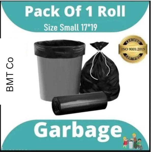 SEVENTEENSTITCH Premium BLACK Oxo Biodegradable Garbage bag - 19x21 inches, Pack of 1 Rolls, Medium 1 L Garbage Bag Pack Of 30