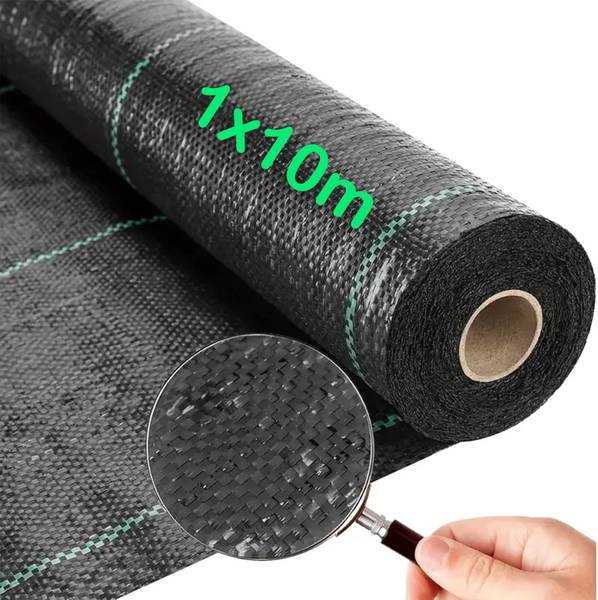 HHBR Weed Mat 1X10 Meter 110 GSM Garden Weed Fabric Heavy-Duty Weed Barrier Garden Tool Kit