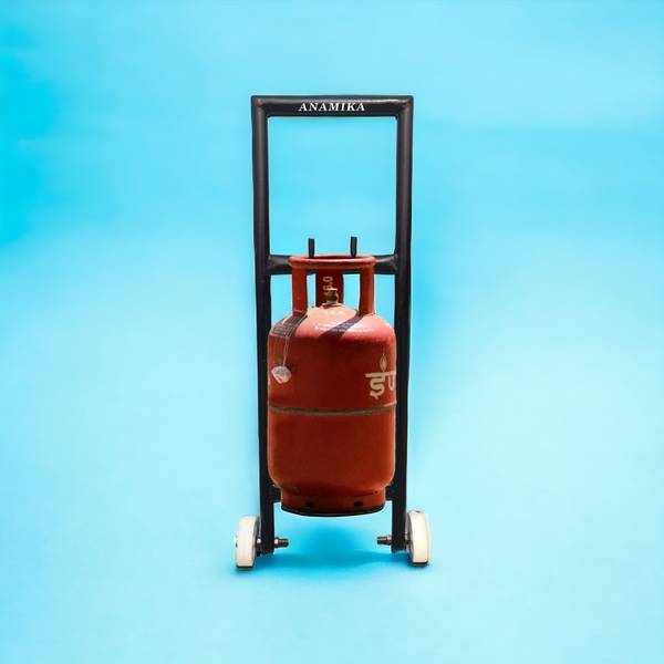ANAMIKA Anamika Heavy Duty LPG Gas Cylinder Trolley with two wheels 12'' X 36'' in Size Gas Cylinder Trolley