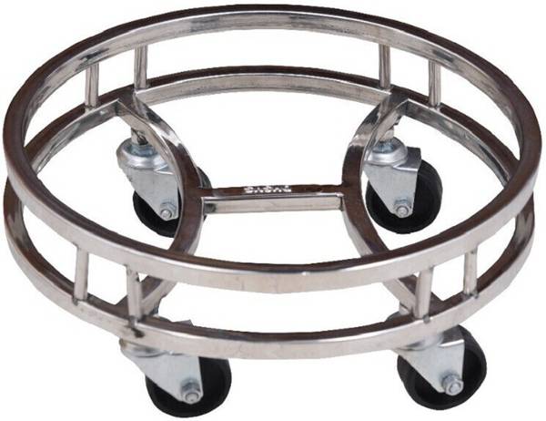 logenta Stainless Steel Gas Cylinder Trolley with Wheels for kitchen Gas Cylinder Trolley