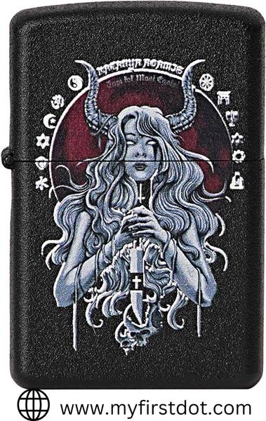 First Dot Premium Witch Design Essential Refillable Windproof Classic Smoking Lighter Body Iron Gas Lighter