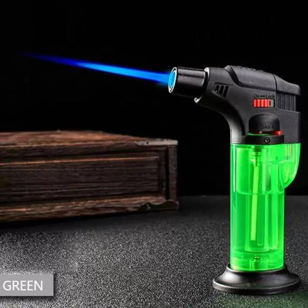 ZipFlame  Diwali Windproof Cigar Barbecue Inflatable Jet Flame Refillable Cigarette Plastic Gas Lighter