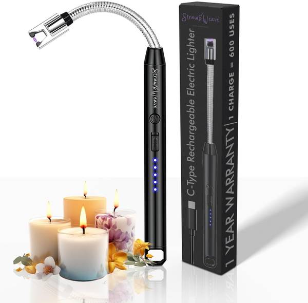 ZODZE Rechargeable Electric Gas Lighter for Kitchen Use 360 Flexible Neck Arc Lighter Steel Electronic Gas Lighter