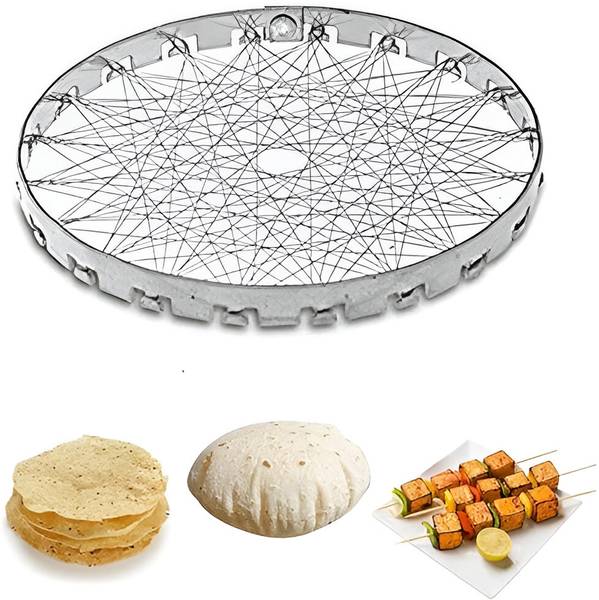 EvoFlex Mini Tandoori Grill for Gas Stove  Compact and Portable Barbecue Grill 0.5 kg Roaster