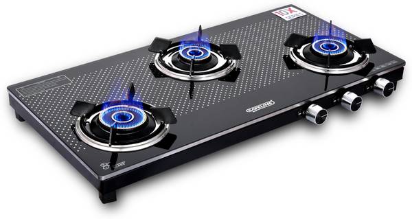 Safeline Plus 10X SERIES NX-6, 10mm Toughend Glass with 10 year warranty. Glass, Stainless Steel Manual Gas Stove