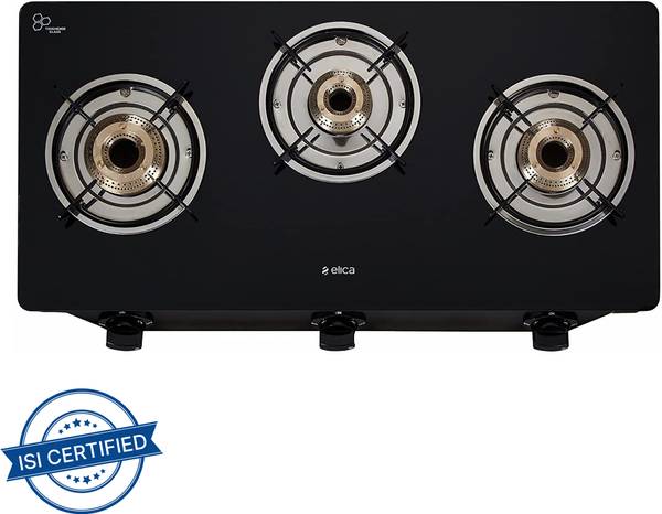 Elica 3 burner gas shop stove stainless steel