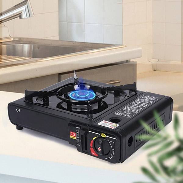 KAMALY Portable Gas Stove upgrade dual fuel Outdoor Windproof Camping Stove Stainless Steel Automatic Butane Gas Stove