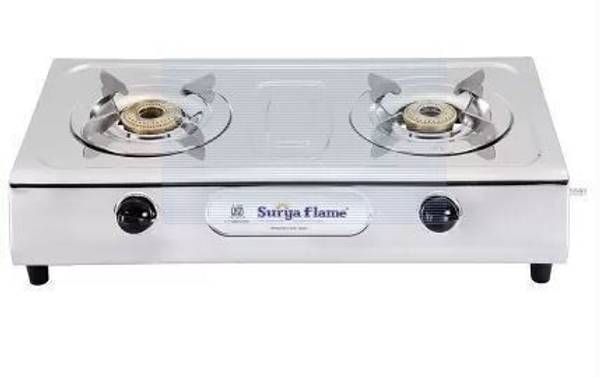 Suryaflame SF LPG STOVE 2B CAPRI VS2 BB NA Stainless Steel Manual Gas Stove
