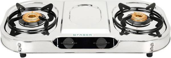 FABER HOB COOKTOP CRYSTAL 2BB SS Stainless Steel Manual Gas Stove