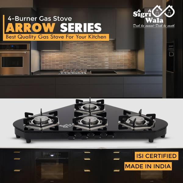Sigri-wala Primecook Manual Arrow Glass Manual Gas Stove