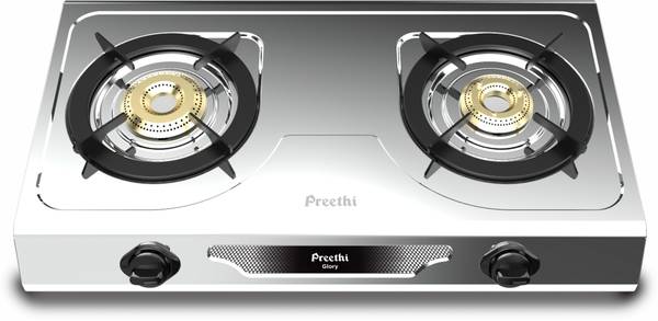 Preethi Glory 2B Stainless Steel Manual Gas Stove