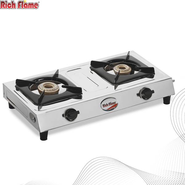 Rich flame ISI certified Chrome Stainless Steel Manual Gas Stove