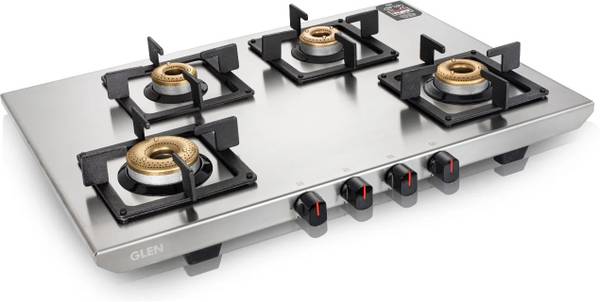 Glen Ultra Tuff Stainless Steel PNG Gas Stove with Forged Brass Burner (1054UTSSPN) Stainless Steel Manual Gas Stove