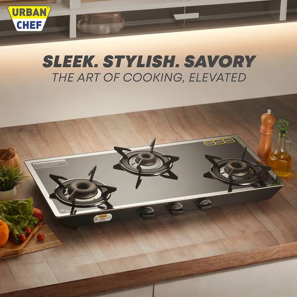 Urban Chef Glass Manual Gas Stove