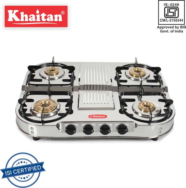 Khaitan gas stove clearance stainless steel