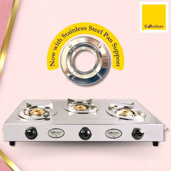 Everdure 3 Burner Trimax Stainless Steel Manual Gas Stove