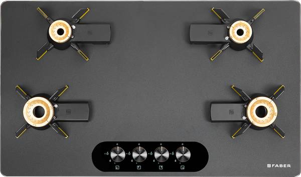 FABER Faber Hob Magiclift HT904|Liftable Burners|Toughened Glass|Easy Cleaning Glass Automatic Hob