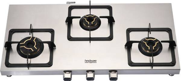 Hindware Arturo SS 3B Stainless Steel Manual Gas Stove