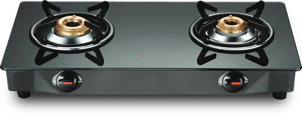 Pigeon Brunet 2 Burner Gas Stove | Auto Ignition |Toughened Glass | 2 year Warranty Stainless Steel Manual Gas Stove