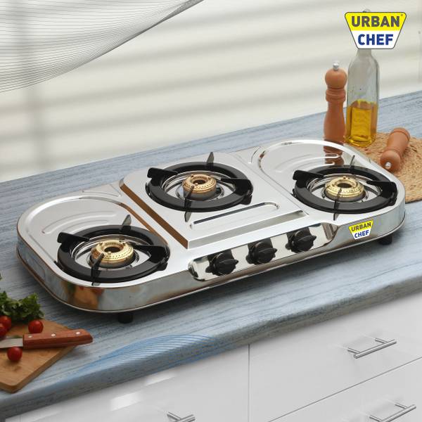 Urban Chef ISI certified Elegant Stainless Steel Manual Gas Stove