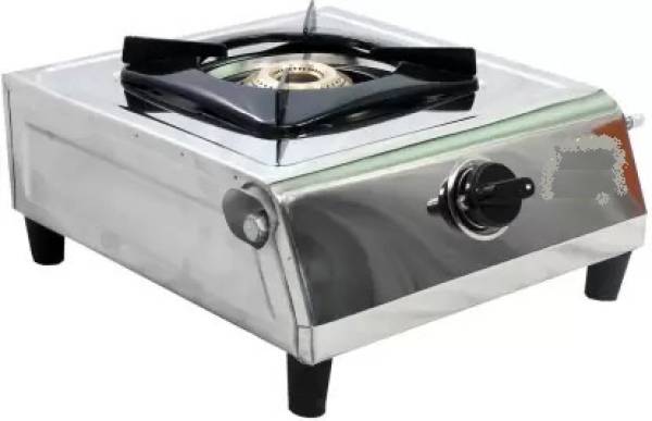 Unique Collection Stainless Steel Single Burner Gas Stove Stainless Steel Manual Gas Stove
