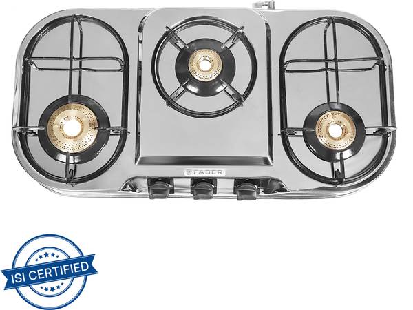 FABER Astra 3BB SS Stainless Steel Manual Gas Stove